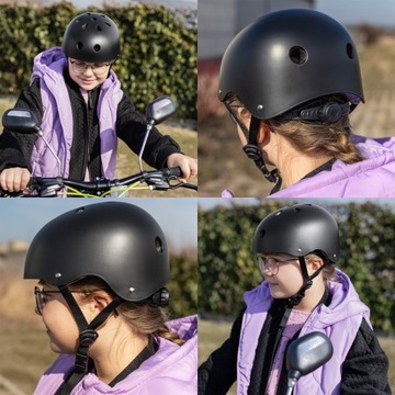 KASK ROWEROWY OCHRONNY REGULOWANY HULAJNOGĘ DLA DZIECI DOROSŁYCH 52-56