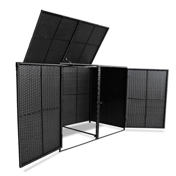 Чехол на 2 мусорных бака VidaXL 43887 черный 148 x 80 111 см