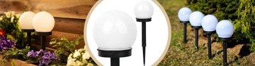 12x светодиодный светильник Sphere LED SOLAR, белый, 10 СМ