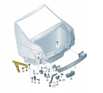 фото thumb №10, Audi a4 b9 avant универсал 2016-2020 ползун бампера правый зад 8w9 оригинал