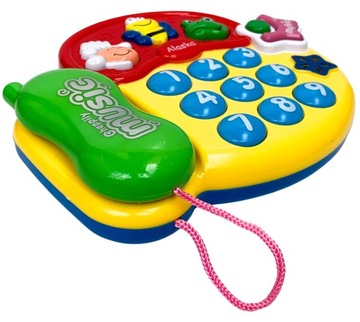 Grający telefonik dla dziecka telefon na baterie z dźwiękiem stacjonarny