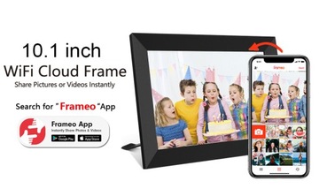 Цифровая фоторамка Wi-Fi 10,1 дюйма, черная, 32G