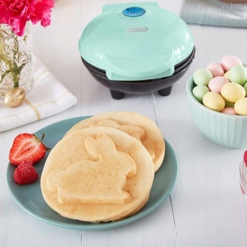 Mini making machine waffles 4 inches, light green