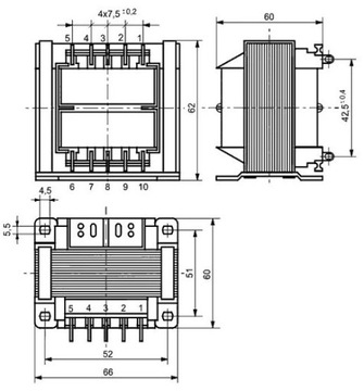 Transformator 16.3V-2.5A, Indel, TS 40/030