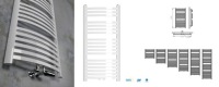 CLASSIC-MID РАДИАТОР ДЛЯ ВАННОЙ 1350x670 МАТОВЫЙ БЕЛЫЙ