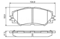 фото thumb №1, Bosch тормозные колодки тормозные subaru trezia toyota auris