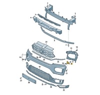 фото thumb №1, Напрямна бампера правий-передній vw t-roc oe: 2ga807050a
