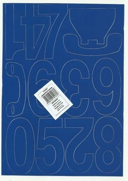 ЦИФРЫ самоп. 8 см (8) синего цвета. АРТПРИНТ (X)