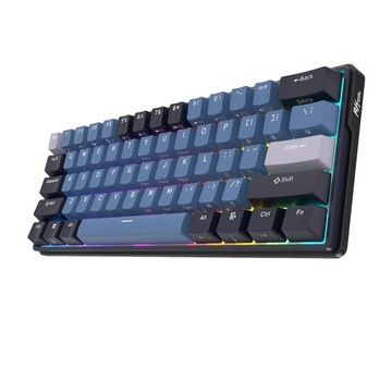 Механическая клавиатура RK61 Plus, 60 % небесно-голубого цвета, RGB, горячая замена, беспроводная связь, 2,4 ГБ B