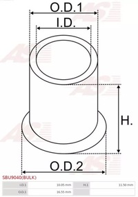 фото thumb №2, Втулка, wał стартер as-pl sbu9040 bulk