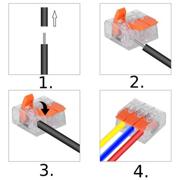 SZYBKOZŁĄCZKI ELEKTRYCZNE 2P 3P 5P ZESTAW 55 SZTUK