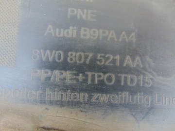 фото thumb №16, Накладка бампера зад audi a4 b9 рестайлинг s-line