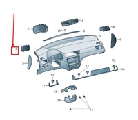 фото thumb №1, Skoda rapid nh left приборная панель air vent 5ja819701bryp