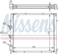 фото thumb №15, Радіатор двигуна nissan kubistar 03- 1.9 d
