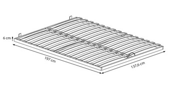 Stelaż do łóżka 140x200 premium podnoszony od boku sprężynowy wkład pod mat