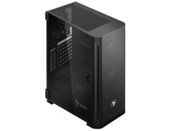 Компьютерный корпус Midi Tower ATX SAVIO Shadow X2 со стеклянным сетчатым вентилятором 4x120 мм