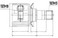 фото thumb №5, Шарнир внутренний mitsubishi outlander i ii iii 02- asx 10- peugeot
