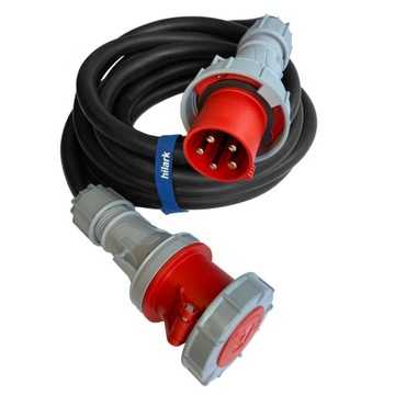 PRZEDŁUŻACZ SIŁOWY H07RN-F 5x10 63A 1m odporny