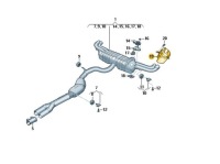 фото thumb №1, Накладка наконечники вихлоп труби ліва хром audi rs3 8y оригінал od aso
