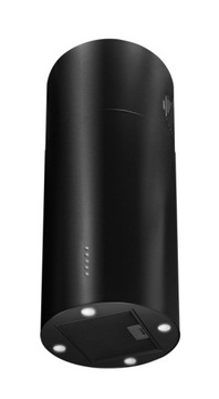 Островная вытяжка, черная матовая трубка, CYLINDRO ECO 4LED