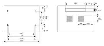19-дюймовый стоечный шкаф Pulsar 9U 600x450 мм RWA964