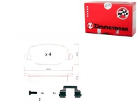 Купить Тормозные колодки тормозные alfa romeo 159 05- задний  zimmermann, фото thumb