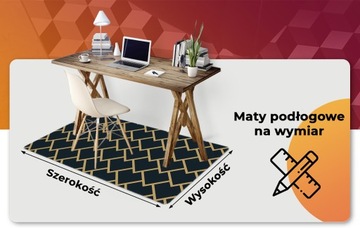 Mata pod fotel z foto Skandynawski wzór kolorowa