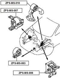 фото thumb №3, Подушка двигателя перед mitsubishi lancer asx 07-