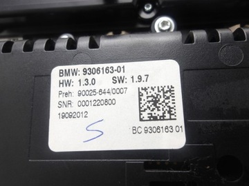 фото thumb №6, Bmw 5 f10 f11 панель радио кондиционера сидений вентиляция 9306163 оригинальный номер