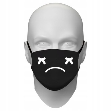 МАСКА ХЛОПКОВАЯ МАСКА SAD FACE PRINT HIT