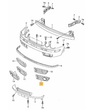фото thumb №15, Решётка заглушка бампера комплект левая+ правая vw polo 01-06