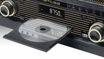 Проигрыватель MUSE MT-115 W CD BT USB AUX FM Черный