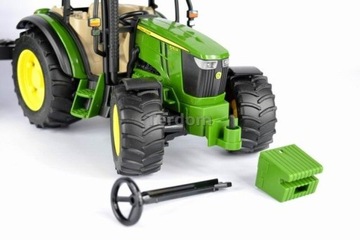 Трактор Bruder 02108 John Deere 5115M с прицепом