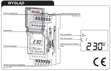 ZAMEL PRZEKAŹNIK KONTROLI NAPIĘCIA LCD 3F PNM-32
