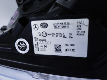 фото thumb №12, Mercedes vito v w447 447 w448 448 рестайлинг лампа левая обычная h7