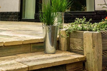 Террасная доска CONCRETE WOOD золотой старый дуб 25см