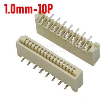 1.0mm 10Pin Insertion Vertical Orientation SMD Unlocked FFC FPC Connector