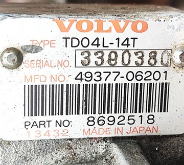 фото thumb №8, Volvo оригінальний номер # td04l-14t 8692518 турбонагнітач
