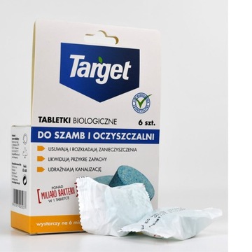 Биологические таблетки для септиков, 6 шт. Мишень