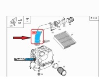 фото thumb №7, Шланг труба wąż turbo интеркулер mercedes clk w208 c208 2.3 a2025282008