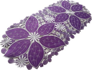 Bieżnik fioletowy delikatny 40 x 90 cm KWIAT