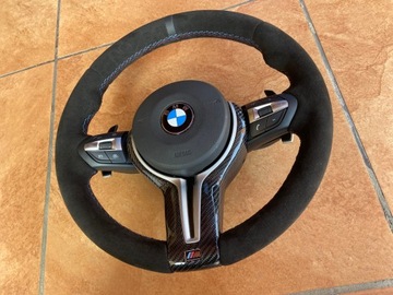 фото thumb №4, Bmw f30 f31 f32 f36 f15 f25 f20 руль м-пакет алькантара карбон лепестки