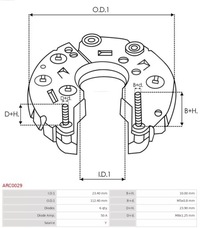 фото thumb №4, Arc0029 діодний міст prost. генератора as-pl