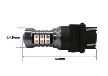 P27/7W Светодиодная лампа 3157 12V 20W CANBUS красная