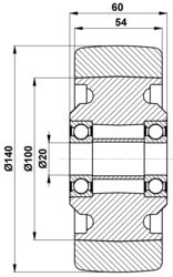 140x54/60-20 Koło Jungheinrich 50432647 Stellana