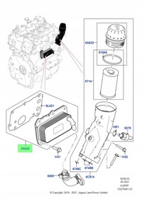 фото thumb №10, Nowa оригінальна радіатор оливи теплообмінник jaguar xe xf f-pace 2.0 jde3825
