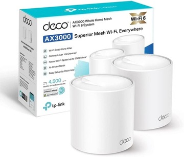 ДОМАШНЯЯ СЕТОЧНАЯ СИСТЕМА Wi-Fi TP-LINK DECO X50 (2 шт.)