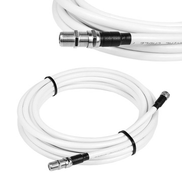 GOTOWY KABEL KONCENTRYCZNY PRZEWÓD ANTENOWY z wtykiem F i gniazdem F 7m