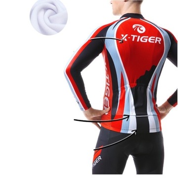 Bluza Do Jazdy Na Rowerze Z Odblaskami Męska Rozpinana Wiosenna Ciepła XL