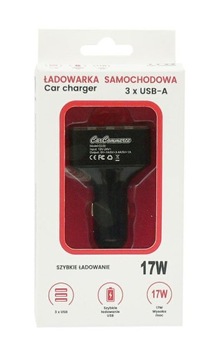 АВТОМОБИЛЬНОЕ ЗАРЯДНОЕ УСТРОЙСТВО 68712 - 3 USB 12/24 В 3,4 А 17 Вт